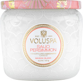 VOLUSPA נר ריחני בצנצנת זכוכית Saijo Persimmon - Petite Jar