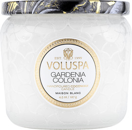 VOLUSPA נר ריחני בצנצנת זכוכית Gardenia Colonia - Petite Jar