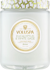 VOLUSPA נר ריחני בצנצנת זכוכית‏ 510 גרם - Eucalyptus & White Sage