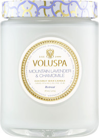 VOLUSPA נר ריחני בצנצנת זכוכית‏ 510 גרם - Mountain Lavender & Chamomile