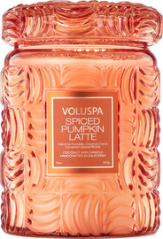 VOLUSPA נר ריחני בצנצנת זכוכית 510 גרם - Spiced Pumpkin Latte Capsule