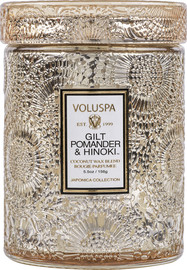 VOLUSPA נר ריחני בצנצנת זכוכית 156 גרם - Gilt Pomander Hinoki