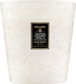 VOLUSPA נר גדול 3 פתיליות‏ 1070 גרם - Tahitian Coconut Vanilla