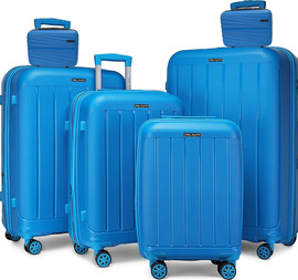 Camel Mountain סט שישה פריטים Camel Mountain® Infinity – מזוודות בגדלים 14", 14", 20", 24", 28" ו־32" - לגונה כחולה