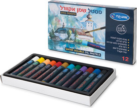אומגה פסטל שמן אקוורל 12 גוונים