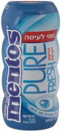 מנטוס מסטיק פיור פרש בקבוקון כיס בטעם מנטה