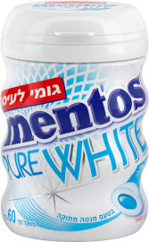 מנטוס מסטיק מנטוס ללא סוכר פיור וויט בטעם מנטה מתוקה