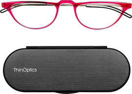 Thinoptics קריאה משקפי קריאה Crescent - חצי ירח בצבע אדום
