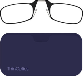 Thinoptics קריאה משקפי קריאה בצבע שחור עם נרתיק לסמארטפון בצבע סגול כהה - רודנייט