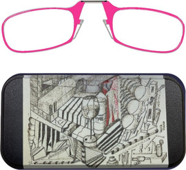 Thinoptics קריאה משקפי קריאה בצבע ורוד עם נרתיק לסמארטפון במהדורה מיוחדת - 1948