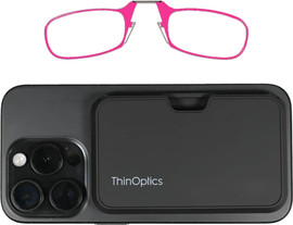 Thinoptics קריאה משקפי קריאה בצבע ורוד עם נרתיק ®MagSafe שחור
