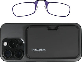 Thinoptics קריאה משקפי קריאה בצבע סגול עם נרתיק ®MagSafe שחור