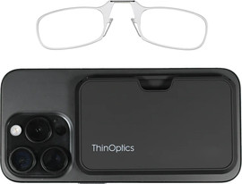Thinoptics קריאה משקפי קריאה בצבע שקוף עם נרתיק ®MagSafe שחור