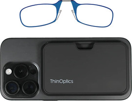 Thinoptics קריאה משקפי קריאה בצבע כחול עם נרתיק  ®MagSafe שחור