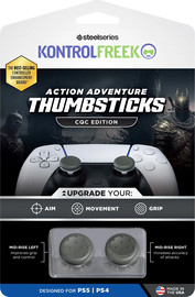 Kontrolfreek צמד מתאמים ארגונומיים לאגודל ל- PS5 מהדורת CQC Edition אפור