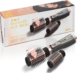 Cortex BEAUTY מברשת פן חשמלית מסתובבת 2 ב-1 בצבע שחור קורטקס CORTEX
