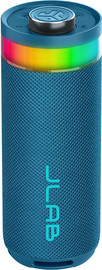 JLab רמקול נייד JLab Go Party Bluetooth עוצמה 10W עם תאורת RGB ועמידות IP56 כחול