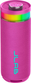 JLab רמקול נייד JLab Go Party Bluetooth עוצמה 10W עם תאורת RGB ועמידות IP56 ורוד