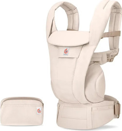 ergobaby מנשא כותנה ארגונומי לתינוק מגיל לידה במהדורת דלוקס דגם Omni Deluxe Cotton צבע המנשא natural-beige