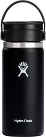 Hydro Flask בקבוק תרמי מנירוסטה עם פיית SIP רחבה 473 מל מבית Hydro Flask – שחור