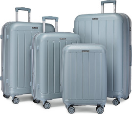 Camel Mountain Camel Mountain® Infinity Set Of Four 20 Inch 24 Inch 28 Inch and 32 Inch סט מזוודות - כחול קרח