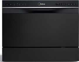 MIDEA מדיח קומפקטי מידאה צבע שחור מעל השייש 6476 MDWT0602M Midea