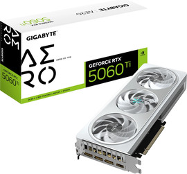 Gigabyte כרטיס מסך לבן Gigabyte GeForce RTX 5060 Ti 16GB AERO OC