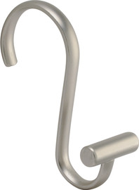 Idesign סט 12 ווי וילון מקלחת סאטן T-Bar Shower Hooks