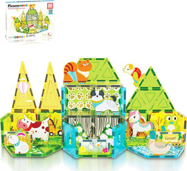 Picasso tiles מגנטים - חיות חווה עם 8 חיות