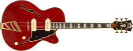 D'angelico גיטרה רבע נפח + ארגז EXCEL 59 TRANS CHERRY