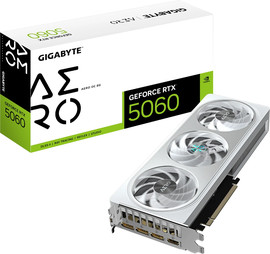 Gigabyte כרטיס מסך לבן Gigabyte GeForce RTX 5060 AERO OC 8GB