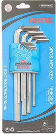 Fixtec סט מפתחות אלן רגיל ארוך 9 יח', Fixtec