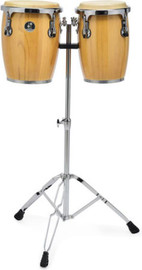 SONOR זוג מיני קונגס כולל סטנד 9" & 10" Mini Conga Natural High Gloss Hevea Wood