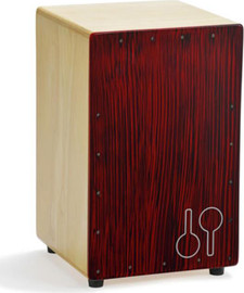 SONOR כחון Cajon Mosquito Red Black Stripes 47x29x29 cm snare wires