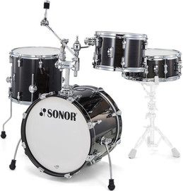 SONOR מערכת תופים 4 חלקים (2 אריזות) ללא אביזרים "18 AQ2 Bop Set TSB 13114 Transp.Stain Black