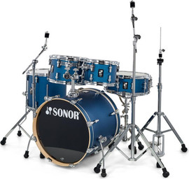 SONOR מערכת תופים 5 חלקים (2 אריזות) אביזרים "22 AQ1 Stage Set Dark Blue Sprkl