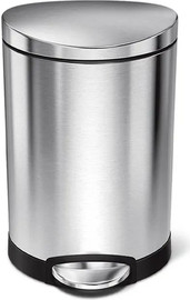 SimpleHuman פח דוושה חצי עגול, נירוסטה 6 ל' Simplehuman