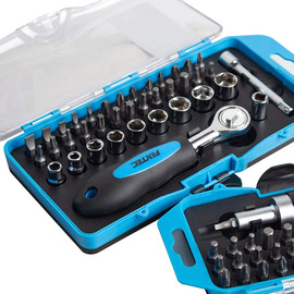 Fixtec סט ביטים, בוקסות וידית רצ'ט מקצועי 38 חלקים FHSDK3802 Fixtec