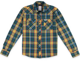 Topo Designs חולצת פלנל עם שרוולים ארוכים Mountain Shirt M Plaid Green