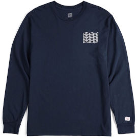 Topo Designs GRID MAP TEE L/S M navy S חולצה
