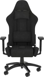 Corsair כסא גיימינג Corsair מדגם: TC100 Fabric בצבע שחור/אפור מתכתי עם עומס נשיאה של עד 120 ק''ג