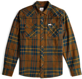 Topo Designs חולצת פלנל עם שרוולים ארוכים Mountain Shirt M Plaid khaki multi