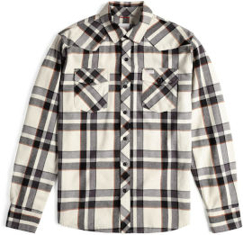 Topo Designs חולצת פלנל עם שרוולים ארוכים Mountain Shirt M Plaid bone
