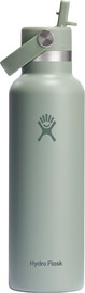 Hydro Flask בקבוק שתייה תרמי מנירוסטה 621 מל עם פיית קש נשלפת מבית Hydro Flask – ירוק חאקי