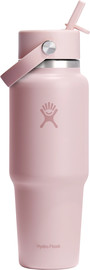 Hydro Flask בקבוק תרמי TRAVEL מנירוסטה פתח רחב עם פיית קש נשלפת בנפח 946 מל מבית Hydro Flask – ורוד פסטל