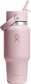 Hydro Flask בקבוק תרמי TRAVEL מנירוסטה בנפח 710 מל עם פתח רחב ופיית קש נשלפת מבית Hydro Flask – ורוד פסטל