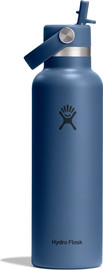 Hydro Flask בקבוק שתייה תרמי מנירוסטה 621 מל עם פיית קש נשלפת מבית Hydro Flask – כחול כהה