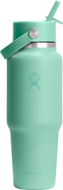 Hydro Flask בקבוק תרמי TRAVEL מנירוסטה פתח רחב עם פיית קש נשלפת בנפח 946 מל מבית Hydro Flask – ירוק בהיר