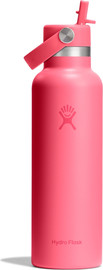 Hydro Flask בקבוק שתייה תרמי מנירוסטה 621 מל עם פיית קש נשלפת מבית Hydro Flask – ורוד זוהר