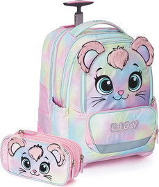 קל גב תיק iTrolley קל גב אורטופדי וטרולי משולב +קלמר תואם דגם מתוקונת 93700